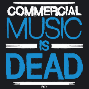 Commercial Music Is Dead - Damska Koszulka Czarna