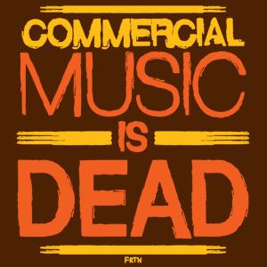 Commercial Music Is Dead - Damska Koszulka Czekoladowa