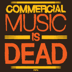 Commercial Music Is Dead - Męska Koszulka Czekoladowa