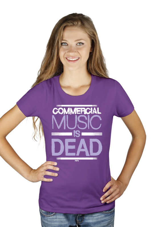 Commercial Music Is Dead - Damska Koszulka Fioletowa