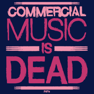 Commercial Music Is Dead - Damska Koszulka Granatowa