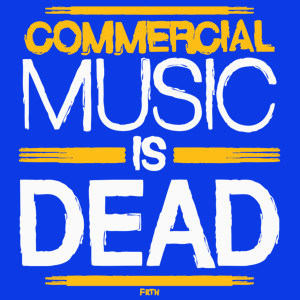 Commercial Music Is Dead - Damska Koszulka Niebieska