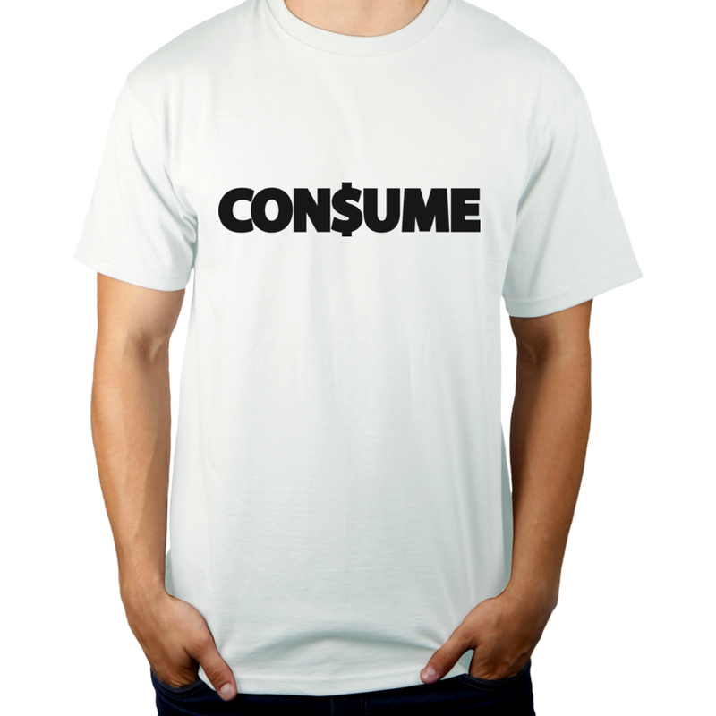 Consume - Męska Koszulka Biała