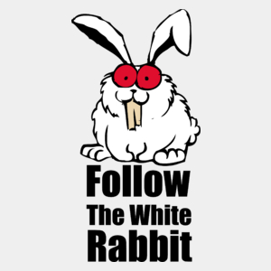 Crazy Bunny - Królik - Męska Koszulka Biała