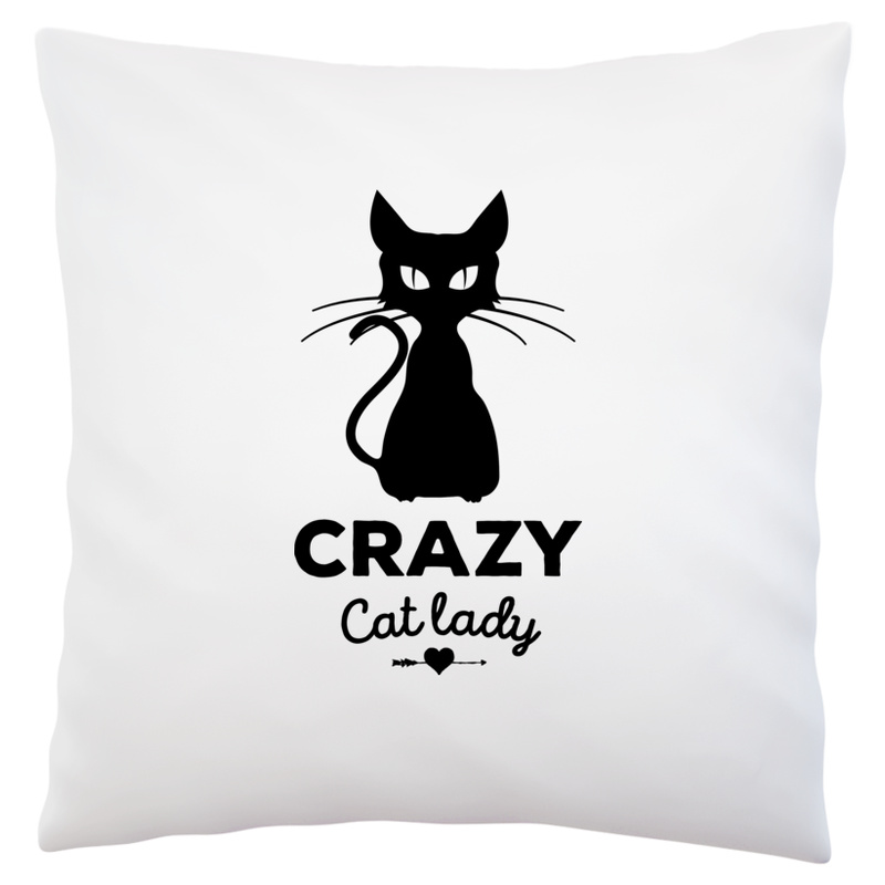 Crazy Cat Lady - Poduszka Biała