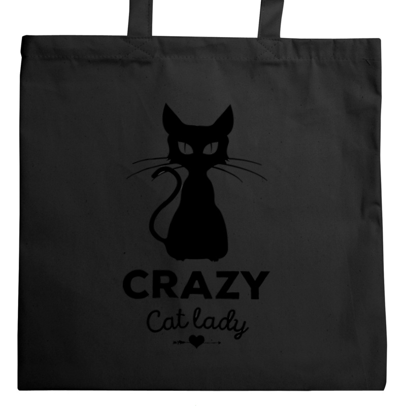 Crazy Cat Lady - Torba Na Zakupy Czarna