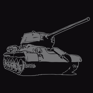 Czołg T34 - Męska Koszulka Czarna