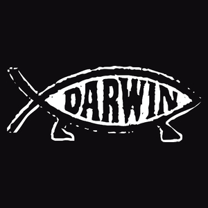 Darwin fish - Męska Bluza Czarna
