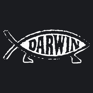 Darwin fish - Damska Koszulka Czarna