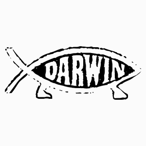 Darwin fish - Poduszka Biała