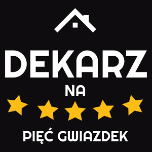 Dekarz Na 5 Gwiazdek - Męska Bluza z kapturem Czarna