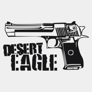 Desert Eagle - Męska Koszulka Biała