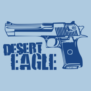 Desert Eagle - Męska Koszulka Błękitna