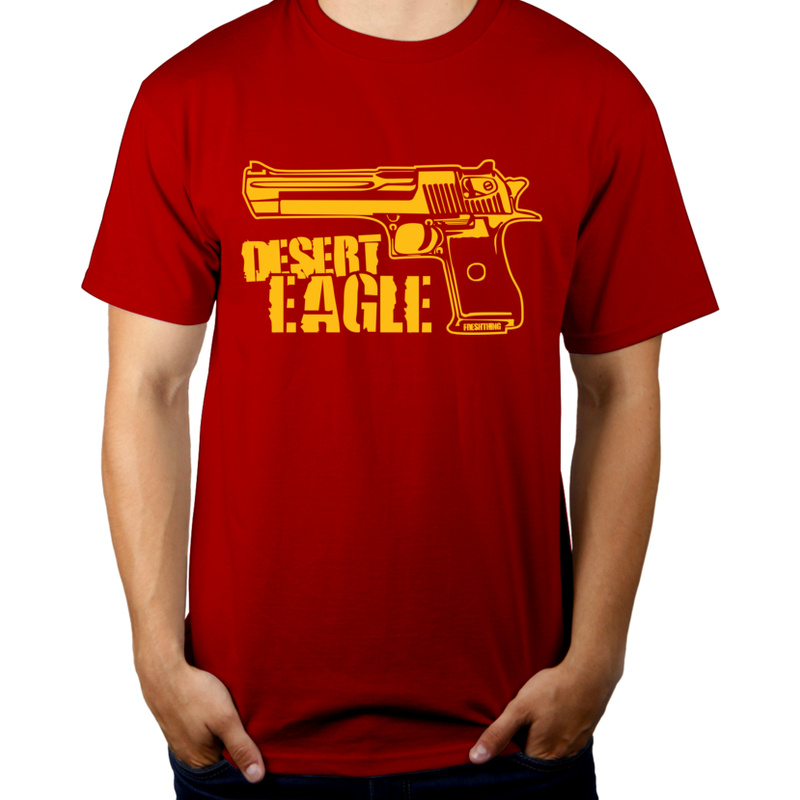 Desert Eagle - Męska Koszulka Czerwona
