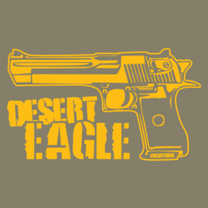 Desert Eagle - Męska Koszulka Jasno Szara