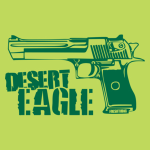 Desert Eagle - Męska Koszulka Jasno Zielona