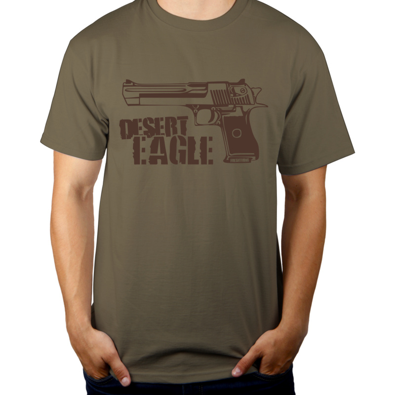 Desert Eagle - Męska Koszulka Khaki