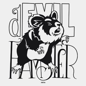 Devil Hamster - Męska Koszulka Biała