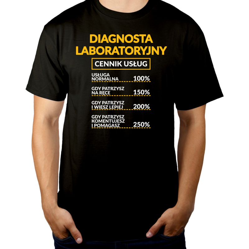 Diagnosta Laboratoryjny - Cennik Usług - Męska Koszulka Czarna