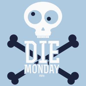 Die Monday - Męska Koszulka Błękitna