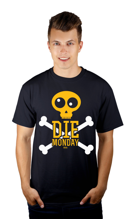 Die Monday - Męska Koszulka Ciemnogranatowa