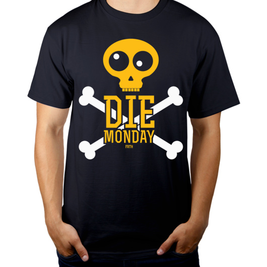 Die Monday - Męska Koszulka Ciemnogranatowa