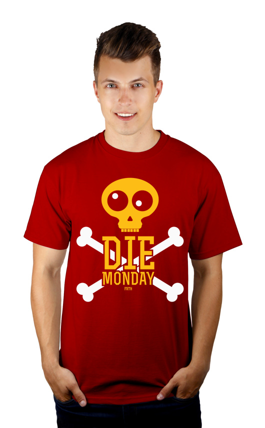 Die Monday - Męska Koszulka Czerwona