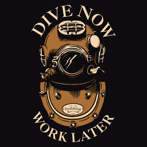 Dive Now Work Later - Męska Bluza z kapturem Czarna