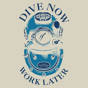 Dive Now Work Later - Torba Na Zakupy Natural