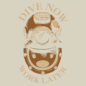 Dive Now Work Later - Torba Na Zakupy Natural