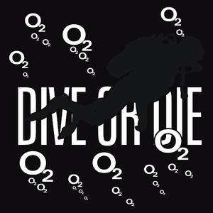 Dive or Die - Męska Bluza z kapturem Czarna