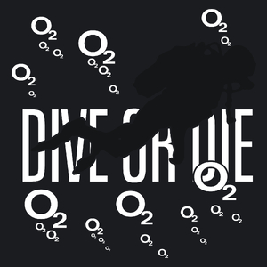 Dive or Die - Damska Koszulka Czarna