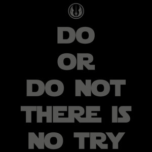 Do, or do not. There is no try. - Torba Na Zakupy Czarna