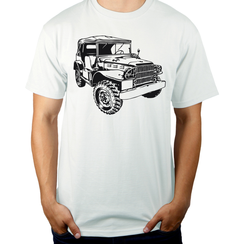Dodge Prestone Jeep - Męska Koszulka Biała