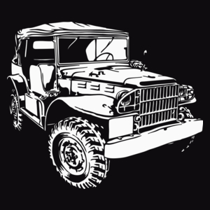 Dodge Prestone Jeep - Męska Koszulka Czarna