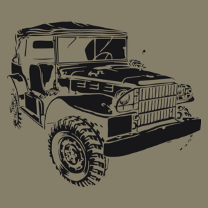 Dodge Prestone Jeep - Męska Koszulka Jasno Szara