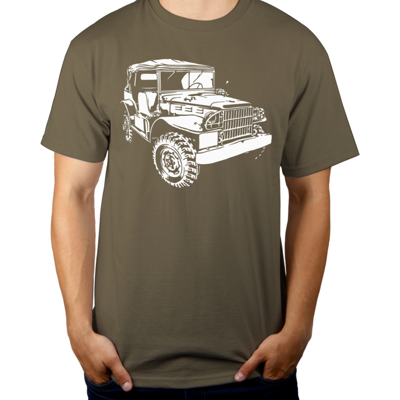 Dodge Prestone Jeep - Męska Koszulka Khaki