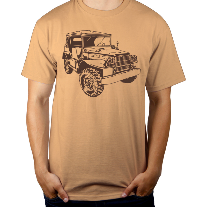 Dodge Prestone Jeep - Męska Koszulka Piaskowa