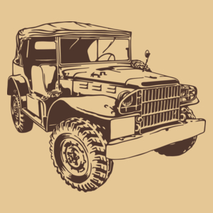 Dodge Prestone Jeep - Męska Koszulka Piaskowa