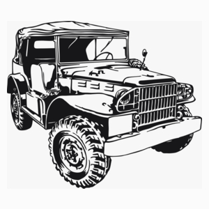 Dodge Prestone Jeep - Poduszka Biała