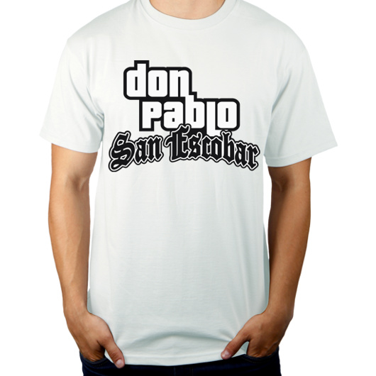 Don Pablo San Escobar - Męska Koszulka Biała