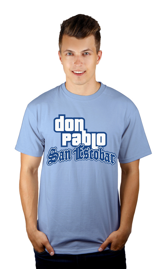 Don Pablo San Escobar - Męska Koszulka Błękitna