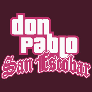Don Pablo San Escobar - Męska Koszulka Burgundowa