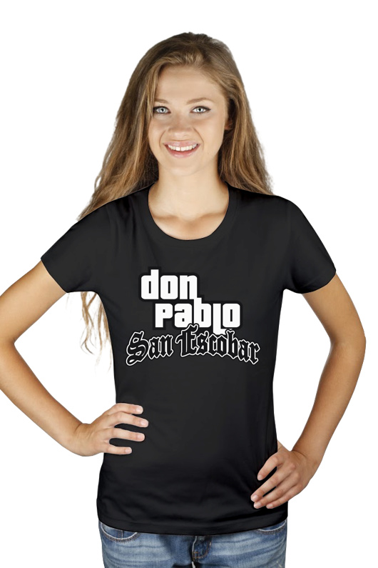Don Pablo San Escobar - Damska Koszulka Czarna