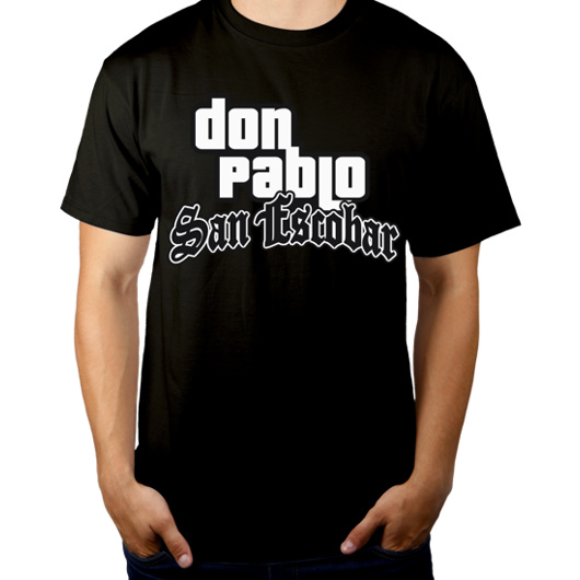 Don Pablo San Escobar - Męska Koszulka Czarna