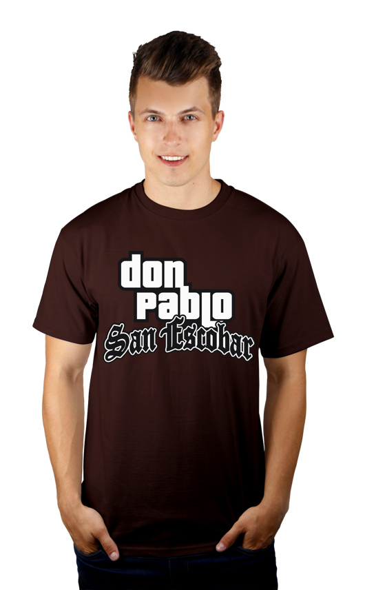 Don Pablo San Escobar - Męska Koszulka Czekoladowa