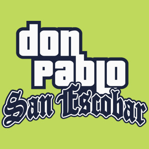 Don Pablo San Escobar - Męska Koszulka Jasno Zielona