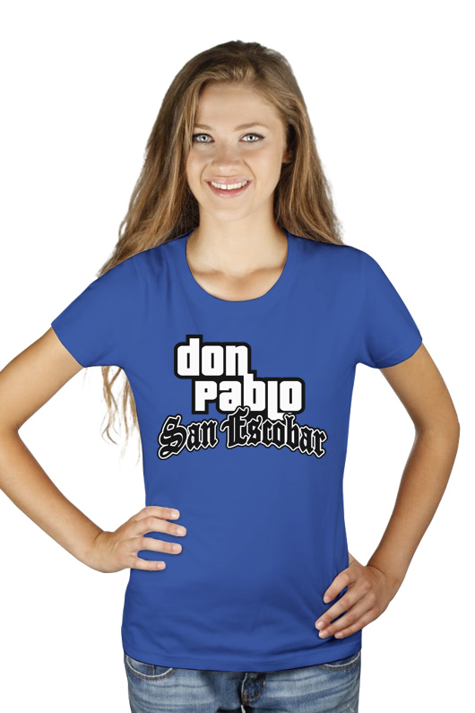 Don Pablo San Escobar - Damska Koszulka Niebieska