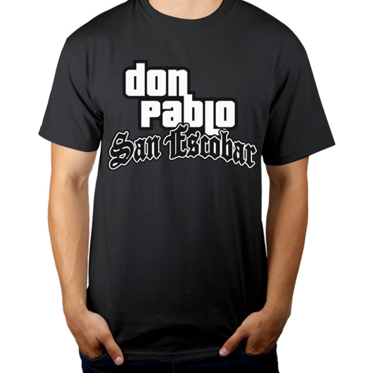 Don Pablo San Escobar - Męska Koszulka Szara