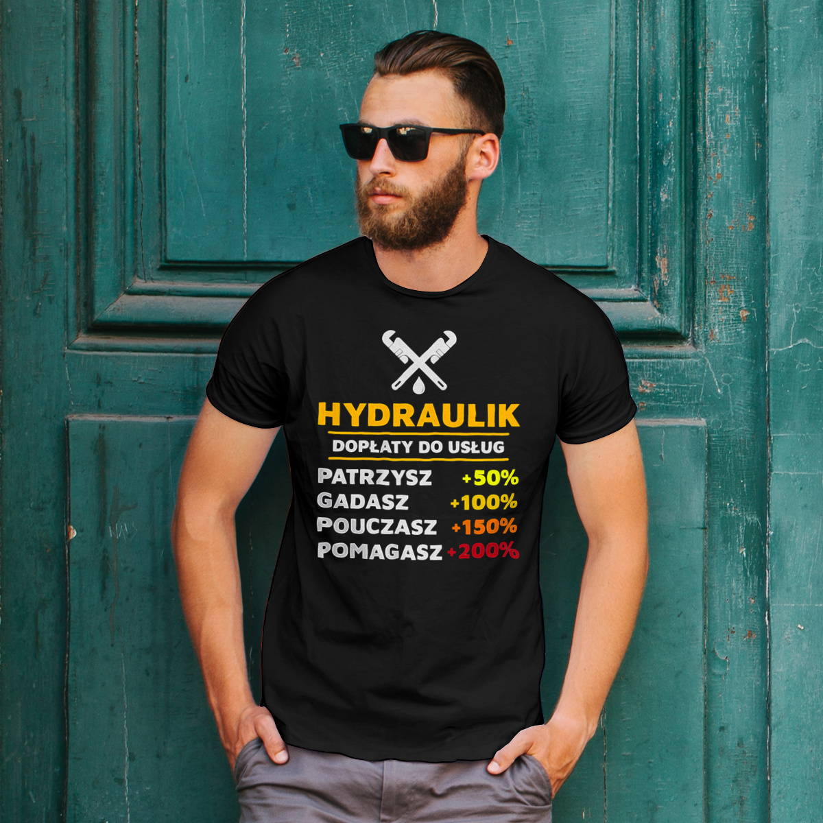 Dopłaty Do Usług Hydraulik - Męska Koszulka Czarna